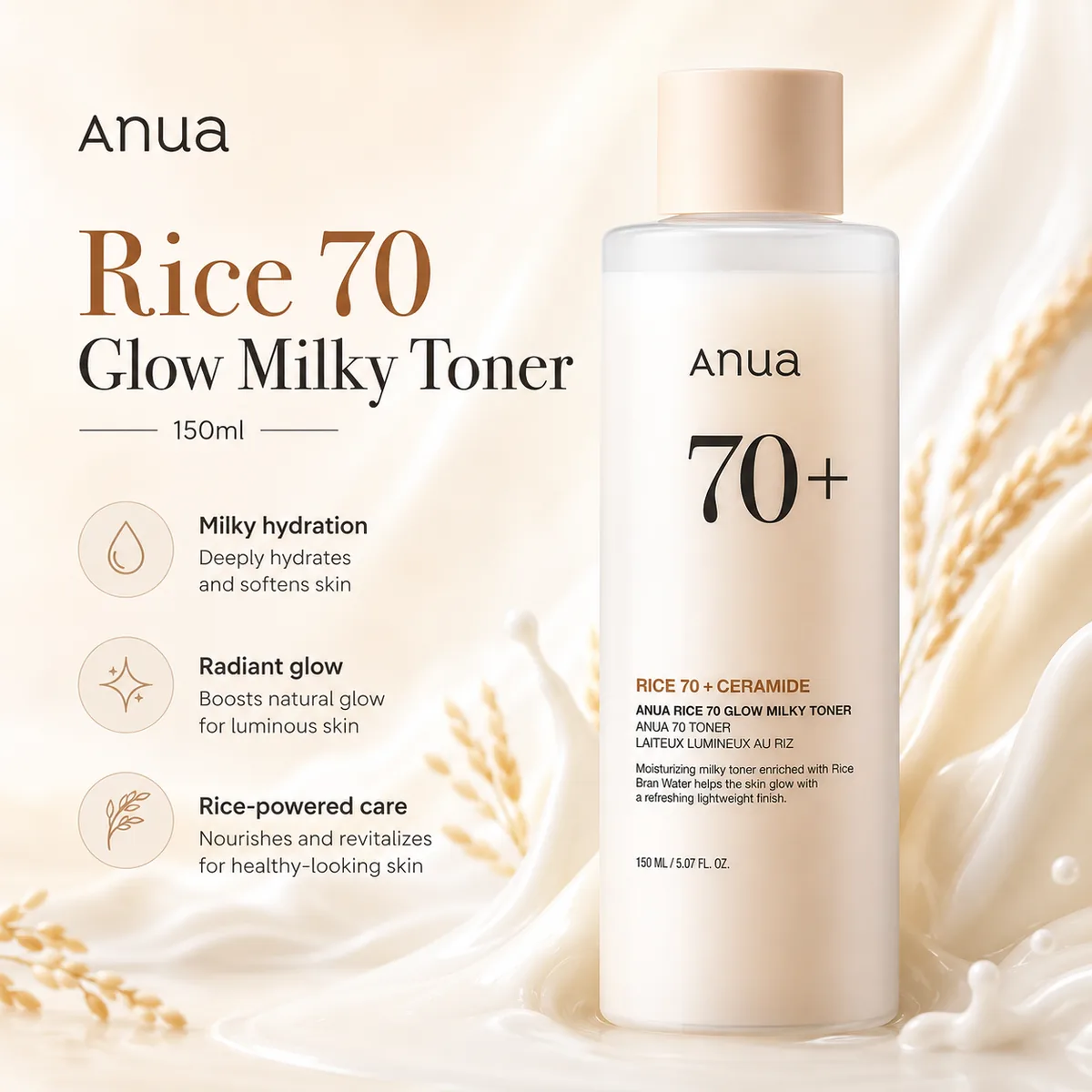 Home 9 Anua Rice 70 Glow Milky Toner