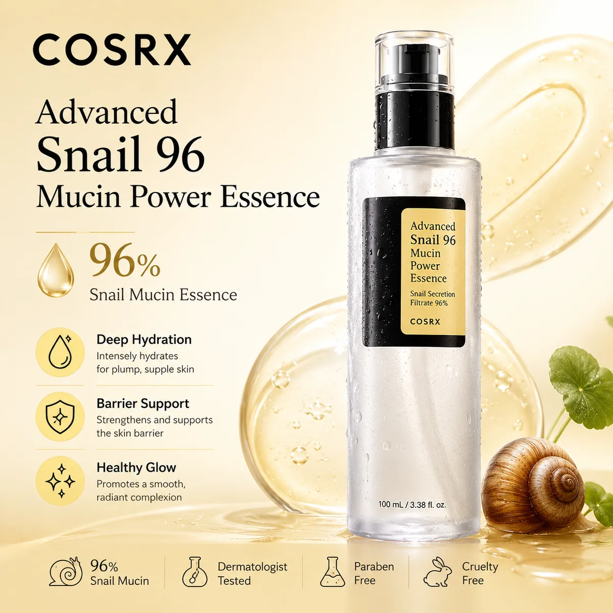 Home 8 COSRX Advanced Snail 96 Mucin Power Essence